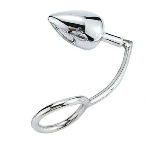 Stainless 4663 Anal Set Ring Cock Steel Hook with DiscreetChoice 0201